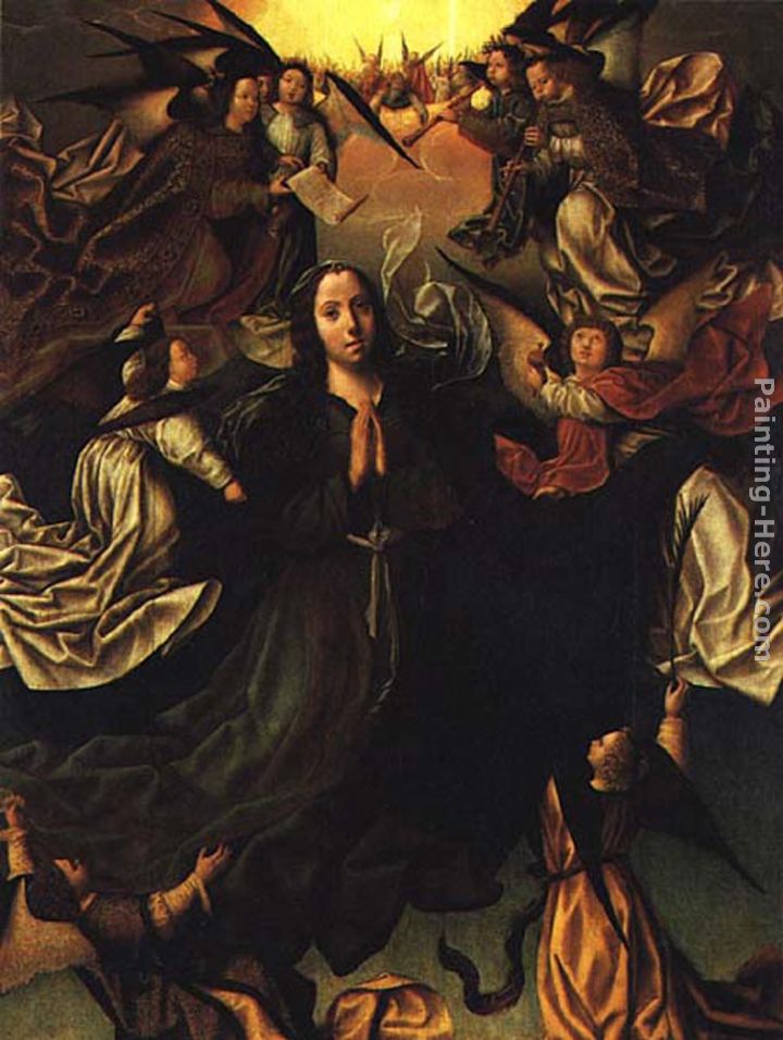 Assumption of the Virgin painting - Vasco Fernandes Assumption of the Virgin art painting